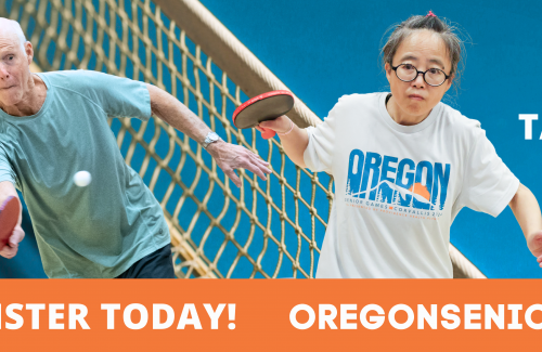 Oregon Senior Games Table Tennis Event Graphic