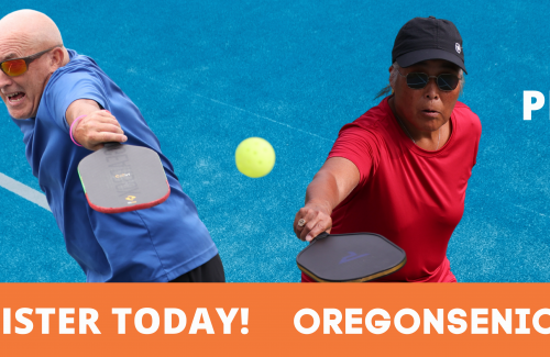 Oregon Senior Games Pickleball Event Graphic
