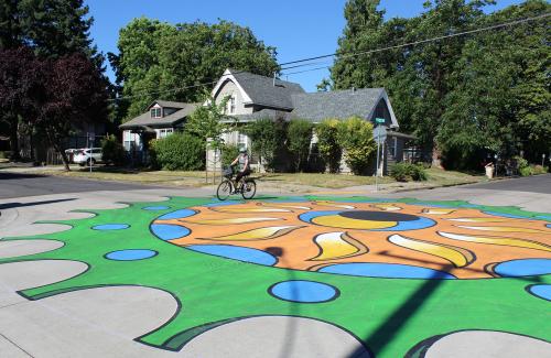 Painted Intersection in Corvallis