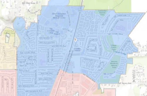 Ward 9 in northeast Corvallis Ward 9 in northeast Corvallis