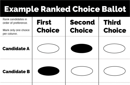 Example Ranked Choice Ballot