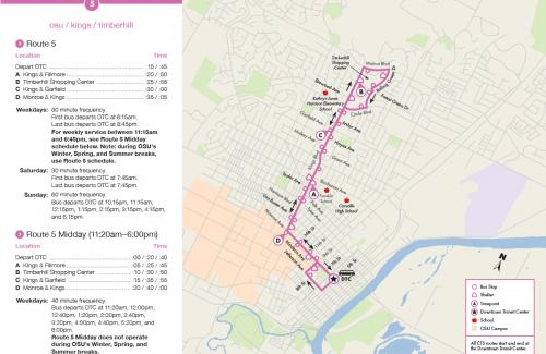 CTS bus route 5 map