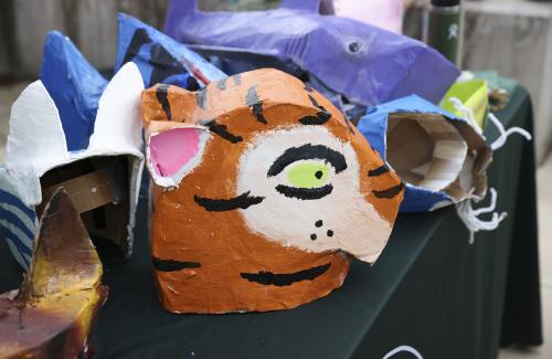 Paper mache animal masks