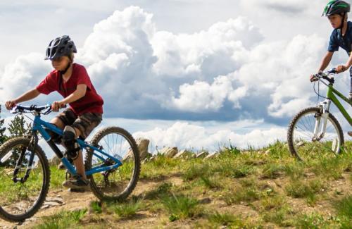 Kids mountain biking