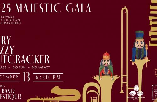 The poster for the 2025 Majestic Gala, containing the same event information as displayed on this page. 
