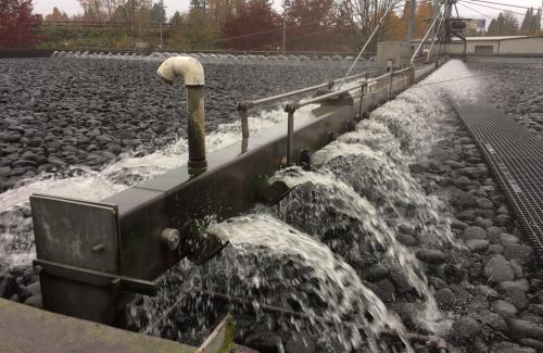 Trickling filter at Wastewater Treatment Plant
