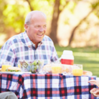 people being served a picnic