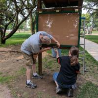 Arnold park neighbors working on kiosk