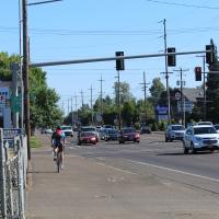 Cyclists and motorists on Highway 99W