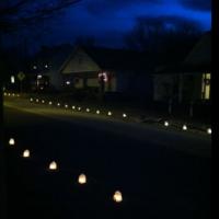 Birdie neighbors celebrated the holidays with luminaries - safely apart and uniquely together. 