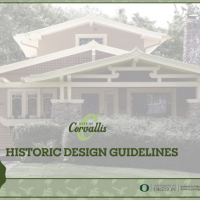 Image showing the cover page of the Corvallis Historic Design Guidelines
