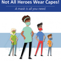 People wearing masks and capes, like superheroes.