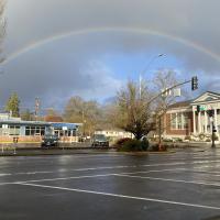Rainbow over City Hall