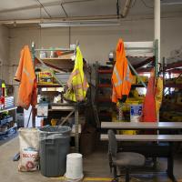 Crowded crew quarters in the Public Works Department