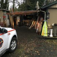 Corvallis Firefighters Responding to Shed Fire