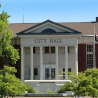 Corvallis City Hall on a sunny July day