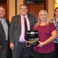 Heidi Ferguson with her lifesaver award