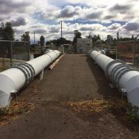 Water intake pipes at Taylor Plant