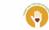 Volunteering icon: hand and heart inside 
