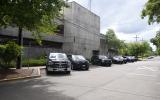 Police vehicles being stored outdoors on city streets