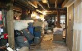 Cluttered and unsafe basement space at Majestic Theatre