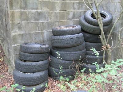 Storage of non-trash items (tires)