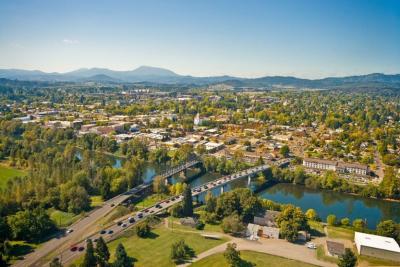 Corvallis, Oregon aerial photo