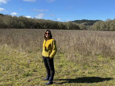Parks & Recreation Director Meredith at a City Parks site. 