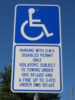 handicapped parking sign