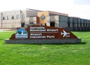 Corvallis Municipal Airport sign