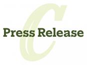 City of Corvallis monogram logo in light green with "Press Release" in dark green text