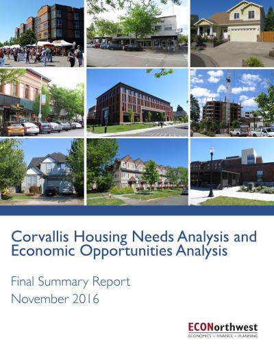 Corvallis Housing Needs Analysis and  Economic Opportunities Analysis Summary