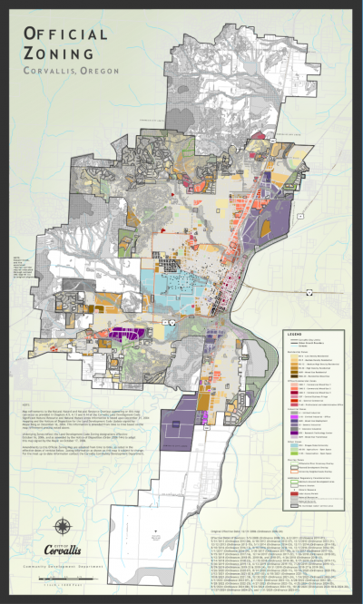 Corvallis Official Zoning Map