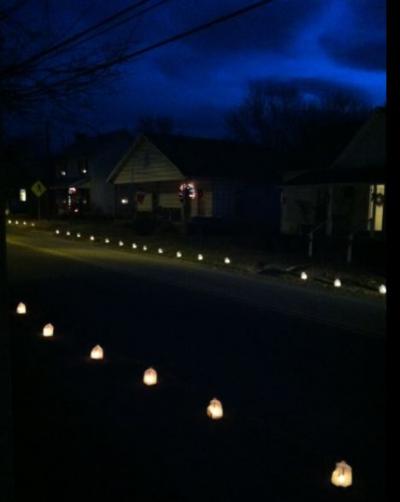 Birdie neighbors celebrated the holidays with luminaries - safely apart and uniquely together. 