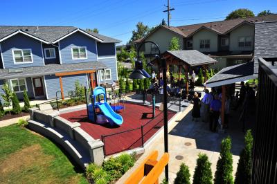 Alexander Court showing playground and covered pavilion