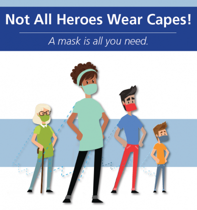 People wearing masks and capes, like superheroes.