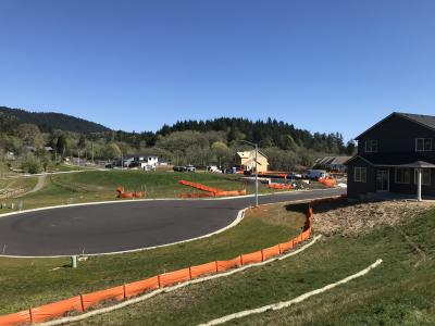 View of a new subdivision in early development