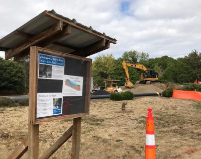 Marys River construction site