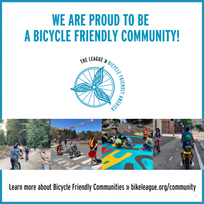 We are proud to be a bicycle-friendly community!