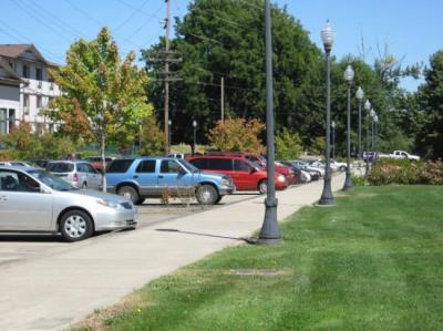 Open parking spaces