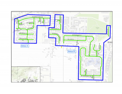 Crack & Slurry Seal Program Area Map for 2026-2027 Map of Corvallis 2026-2027 Crack & Slurry Seal streets