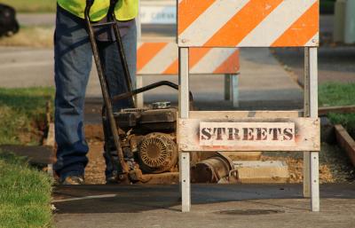 Street maintenance sign