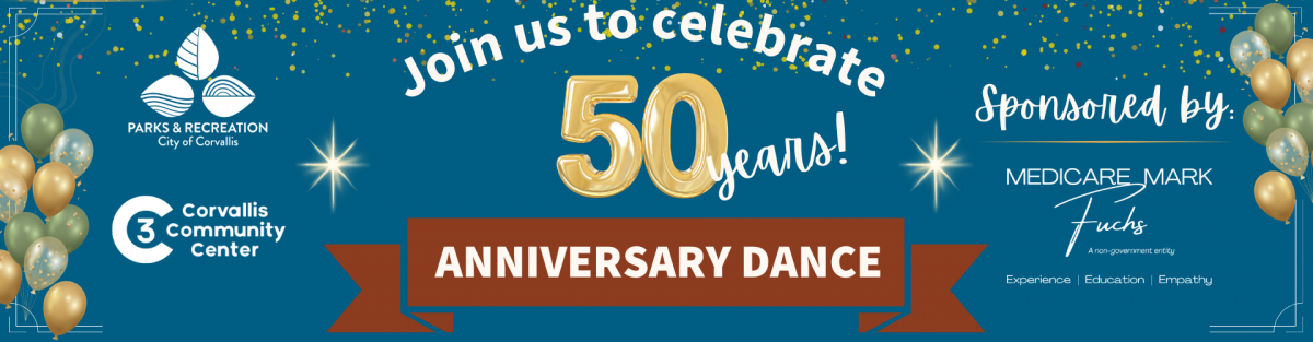 Anniversary Dance graphic banner with all the information below about the event. 