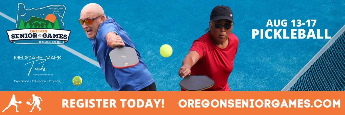 Oregon Senior Games Pickleball Event Graphic