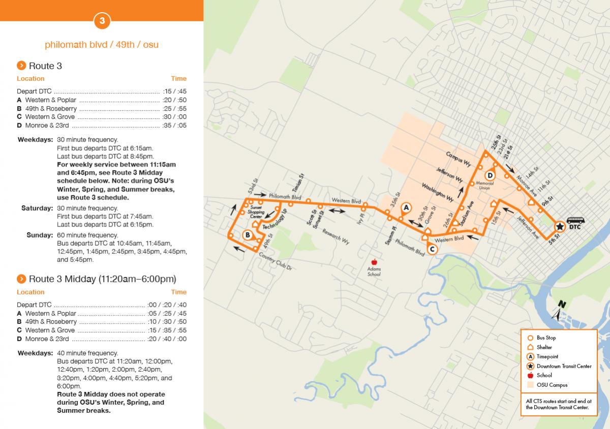 CTS Route 3 Map