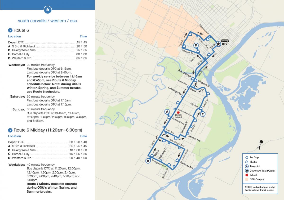 CTS Route 6 Map