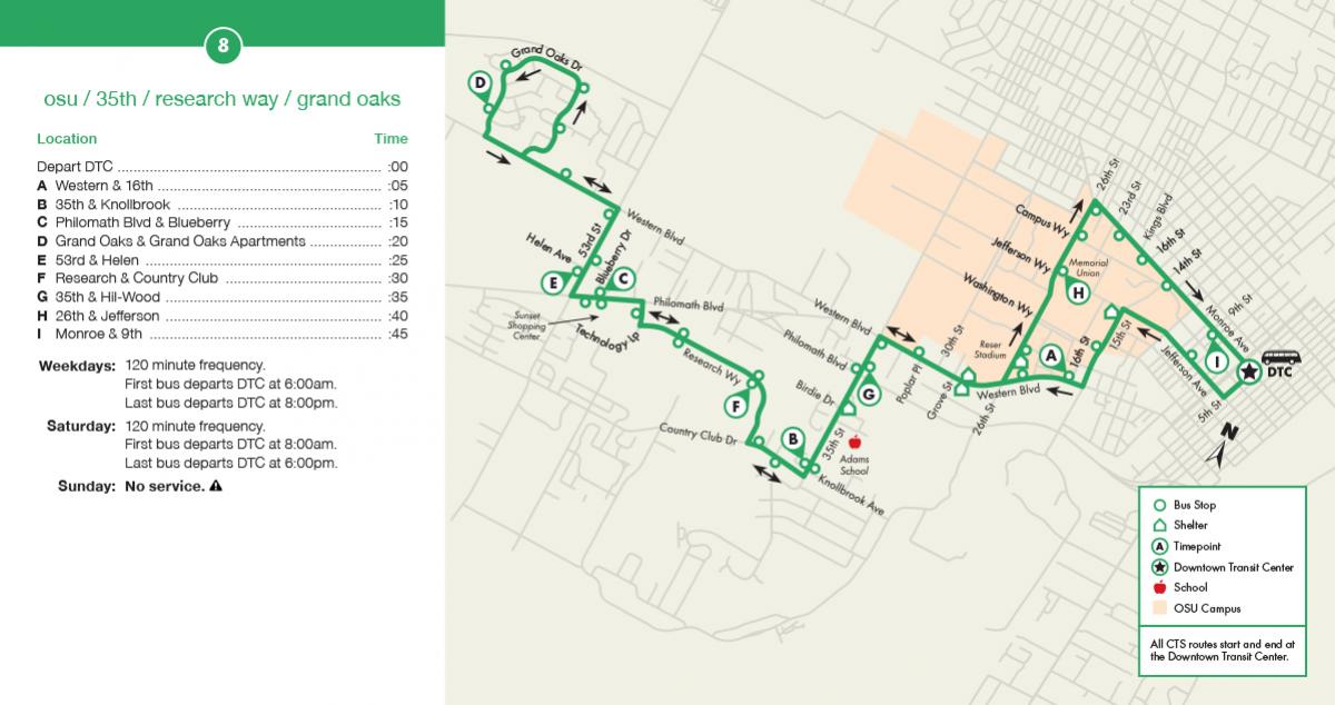 CTS Route 8 Map