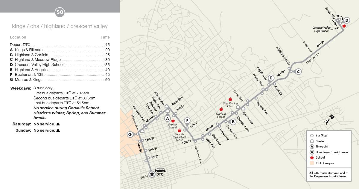 CTS Route 50 Map