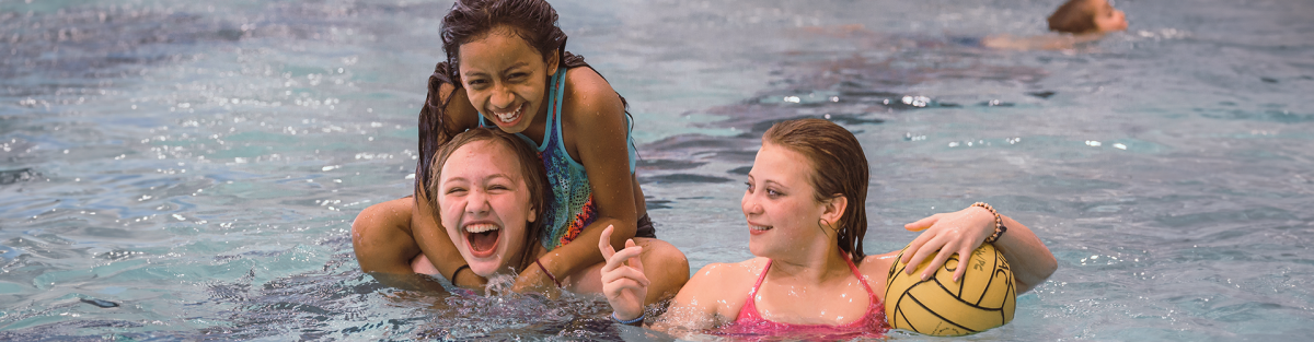 kids playing in the indoor pool at osborn