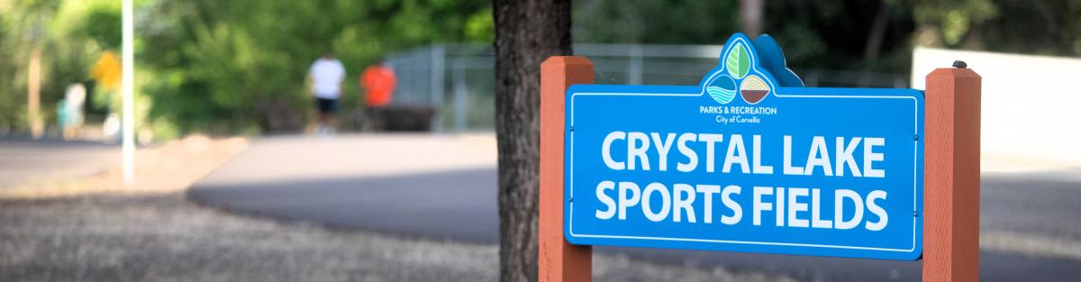 sign at crystal lake park